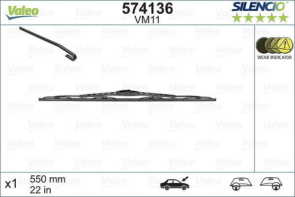 Lamela stergator VALEO 574136
